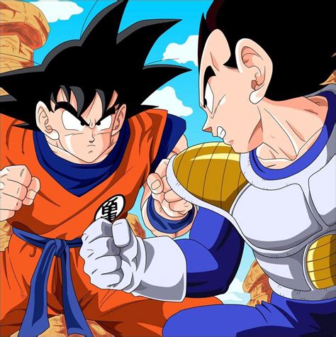 goku vs vegeta dragon ball|goku and vegeta saiyan saga.